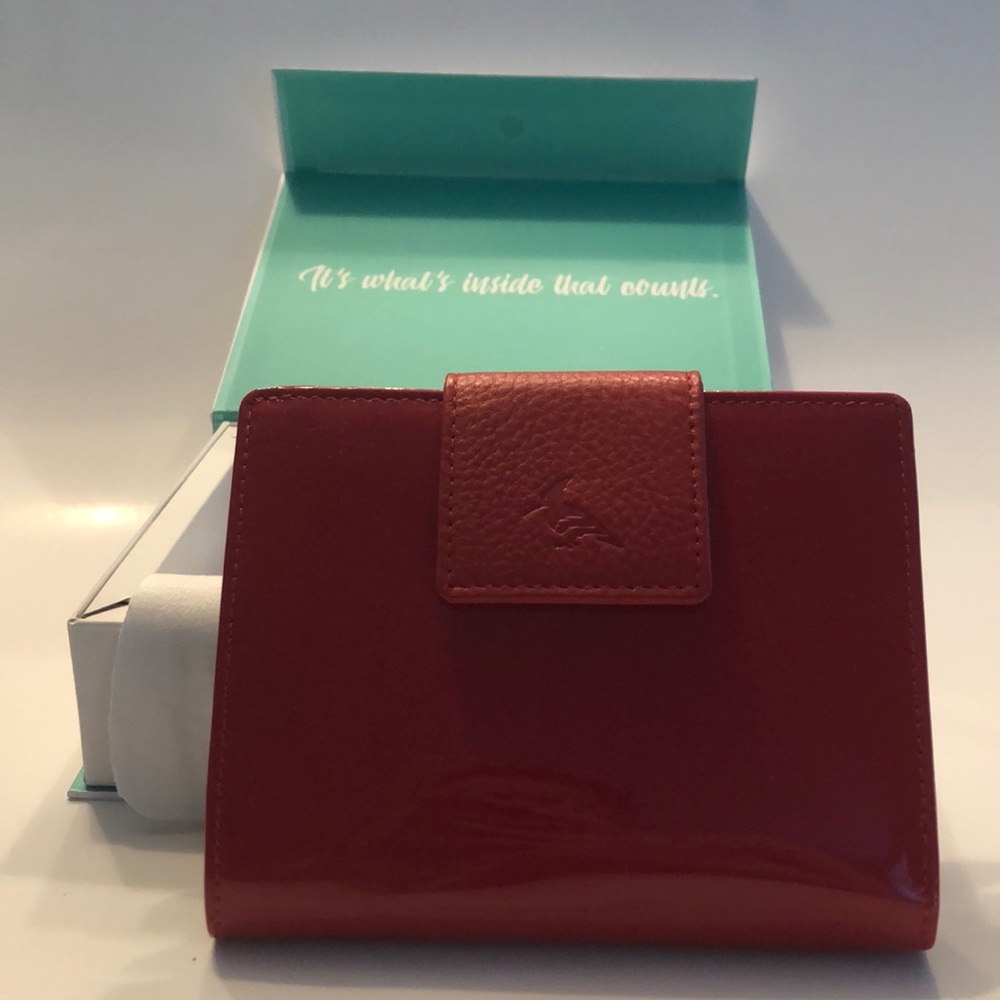 Red leather wallet